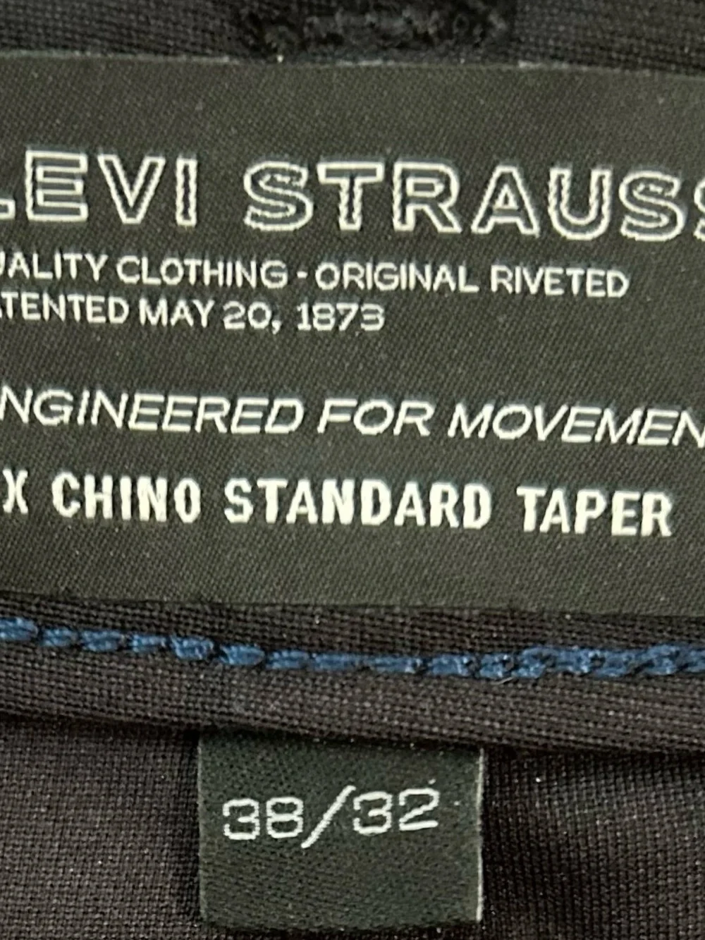 Levi's XX Chino Standard Taper Men's Black Flat-Front Casual Pants